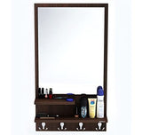 Adroit Mirror with Shelf & Hanging Hooks