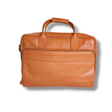 Carson Leather Laptop Bag - Light Brown