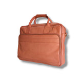 Carson Leather Laptop Bag - Light Brown