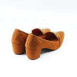 Velour-II Brown Women Court Shoes