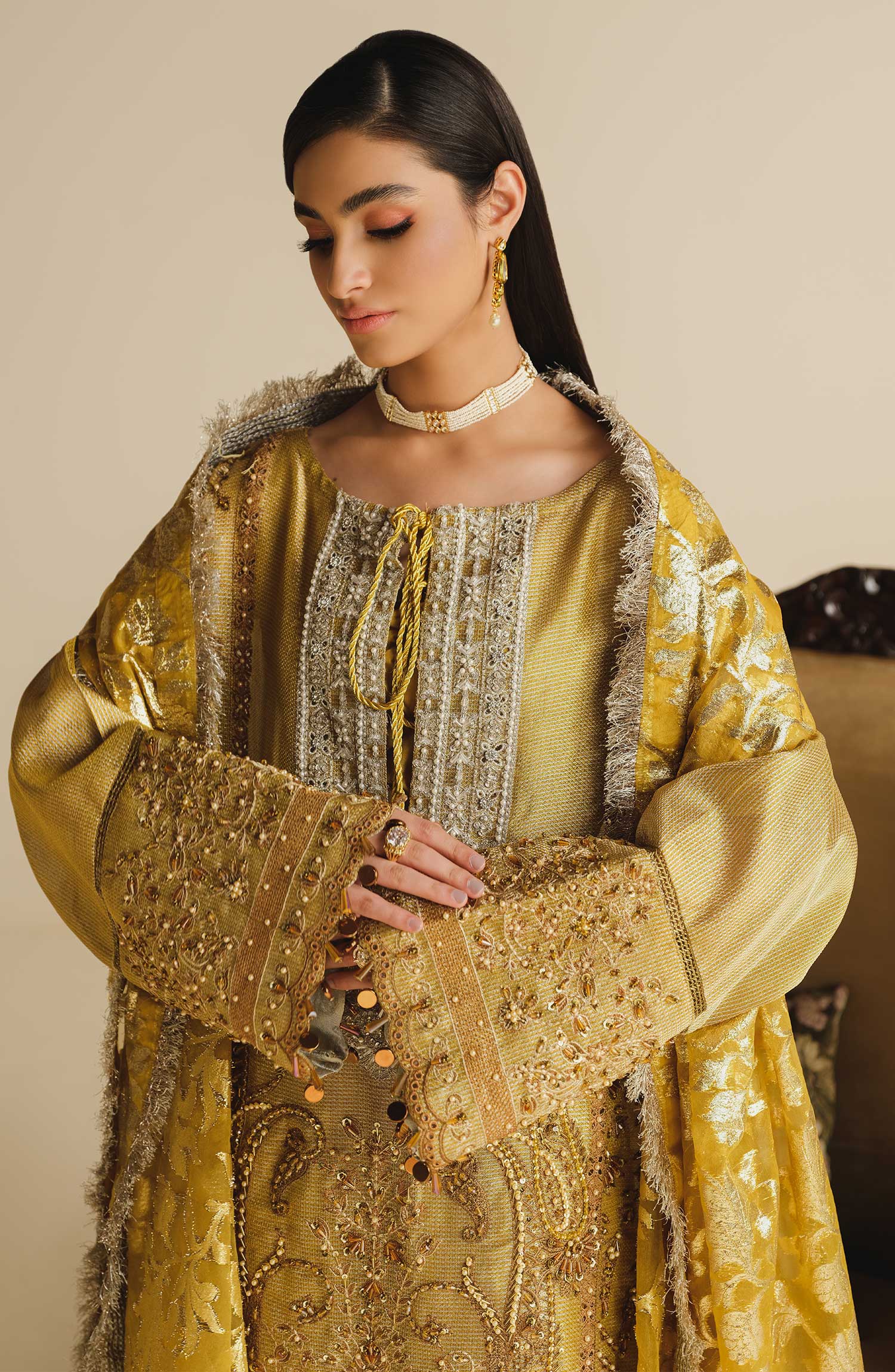 Formal Dress - Gold Mode (MFD-0090) Maryum N Maria