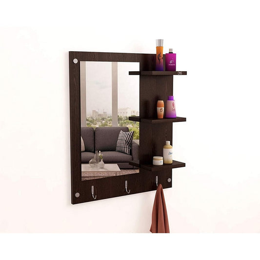 Conceited Wall Mount Mirror with Hanging Hooks