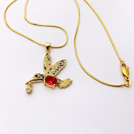 Crystal Hummingbird Necklace